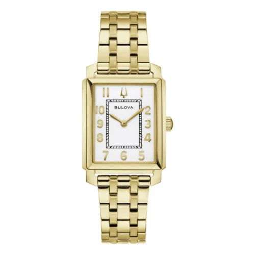 Reloj Bulova 97L186 rectangular dorado Sutton Lady mujer
