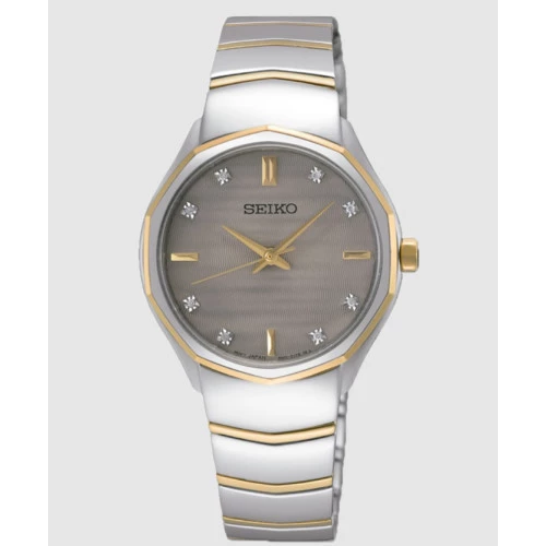 Reloj Seiko SUR616P1 reloj pulsera bicolor Ladies diamantes