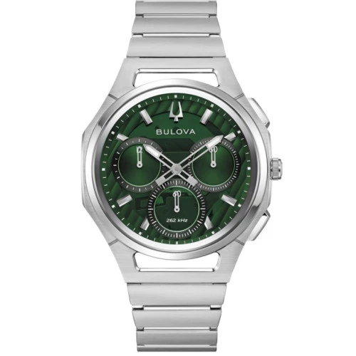 Reloj Bulova Curv 96A338 esfera verde hombre