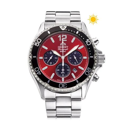 Reloj Orient RA-TX0207R10B crono rojo solar