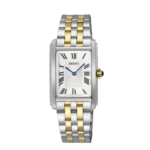Reloj Seiko SWR087P1 rectangular bicolor mujer