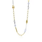 Collar Viceroy 75372C01019 acero dorado y perlas mujer