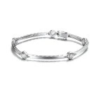 Pulsera semirigida diamantes oro blanco classic