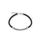 Viceroy pulsera 13258P000-95 plata y piel negra