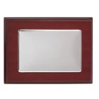 Placa de plata lisa brillo 32x24,5 cm exterior 22x15,5 cm