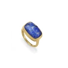 Viceroy anillo 2341a018-43 plata dorada con piedra azul