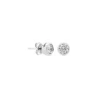 Pendiente de plata rodondo circonita 5 mm hombre