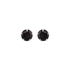 Pendientes plata circonita negra 6 mm hombre