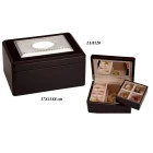 Caja joyero relojero madera y plata bilaminada LU8120