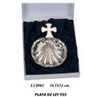 Concha bautismal cruz en plata