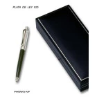 Bolígrafo de plata de ley con estuche p440nk