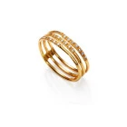 Viceroy anillo 4040a012-36 joyas plata chapada oro mujer