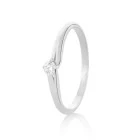 Anillo de pedida oro blanco con diamante