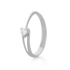 Anillo oro blanco con diamante de compromiso