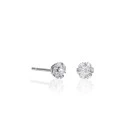 Pendientes oro blanco roseta diamante grace