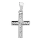 Cruz oro blanco con diamantes