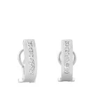 Pendientes con omega oro blanco con diamantes