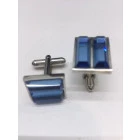 Gemelos rectangulares piedras cristales azules