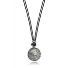 Viceroy collar 15035c01000 acero cuero moneda hombre