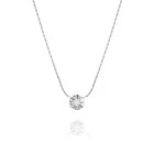 Collar diamante roseta oro blanco classic