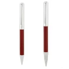 Bolígrafo y roler fibra de carbono rojo H6021-2