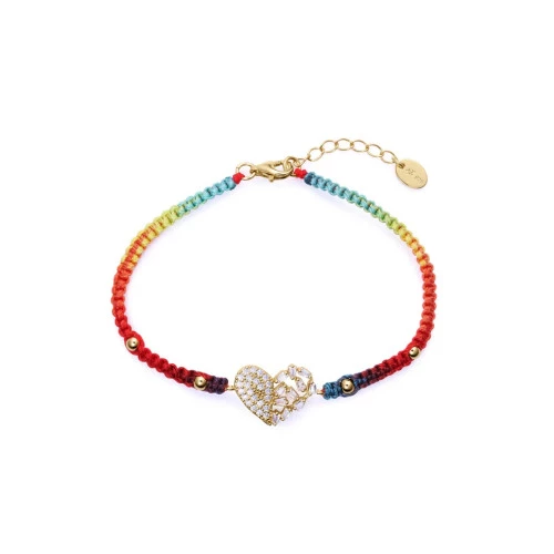 Pulsera Viceroy 13237P100-39 plata dorada corazon mujer