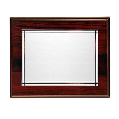 Placa conmemorativa 23x19 cm exterior 17x12 cm plata