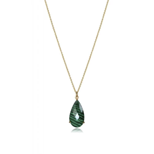 Viceroy collar 15111c100-42 malaquita plata dorada mujer