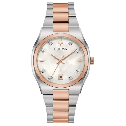Reloj Bulova 98p199 acero bicolor diamantes para mujer
