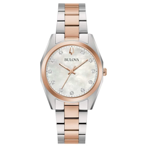 Reloj Bulova 98p207 madreperla bicolor diamantes mujer