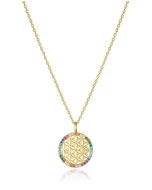 Collar Viceroy 15123C100-39 colgante redondo plata dorada mujer