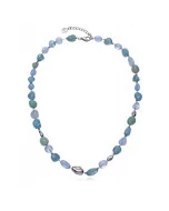 Viceroy collar fashion 14359c01016 acero y piedras naturales azules mujer