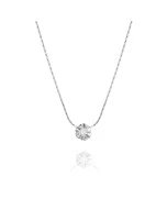 Collar diamante roseta oro blanco classic